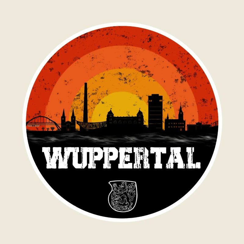 Wuppertal Skyline mit Wappen
