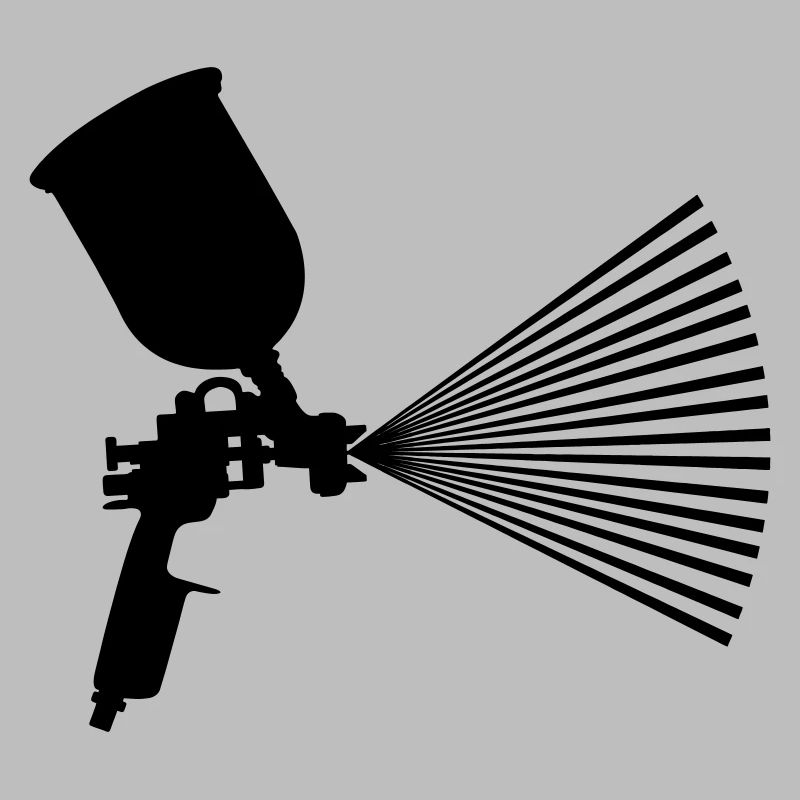 Spray paint with jet