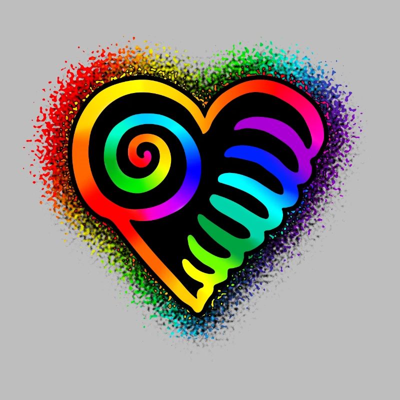 Herz Regenbogenfarben bunt