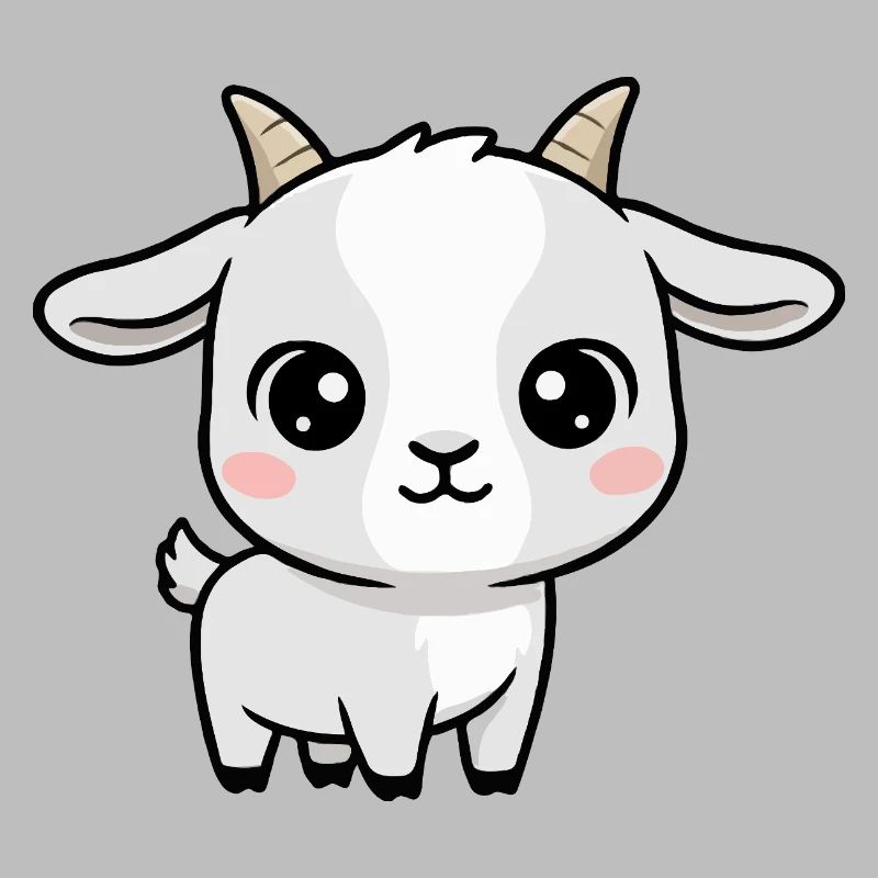 Chèvre blanche Kawaii Peluche