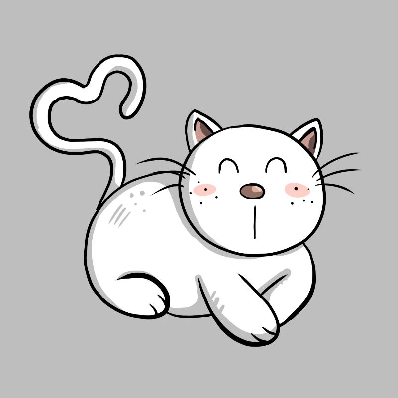 Cat Love I Katzenfreund Geschenk I Katze Comic