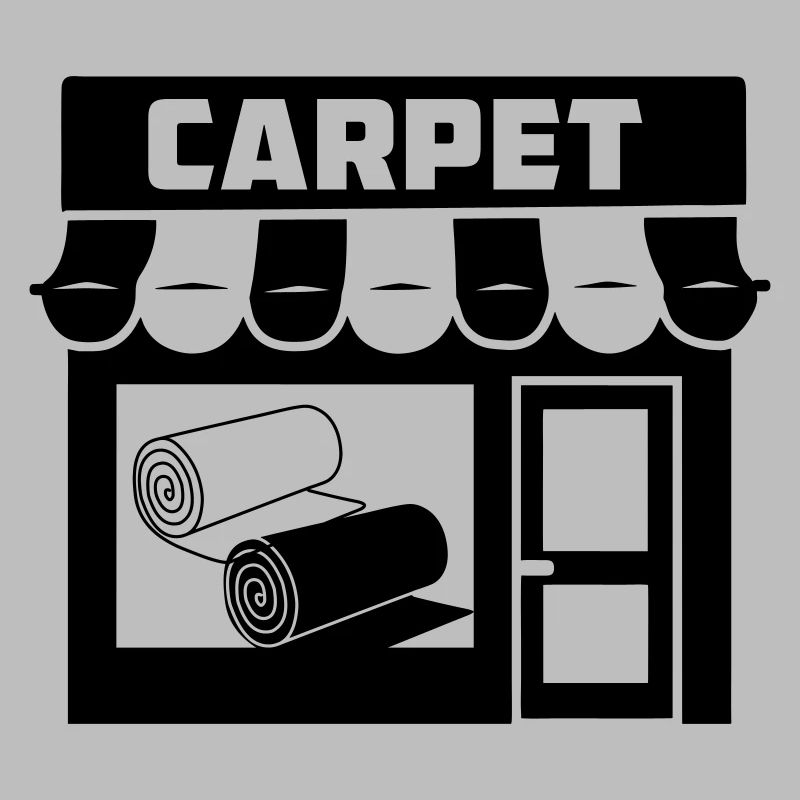 Carpet rolls logo in store