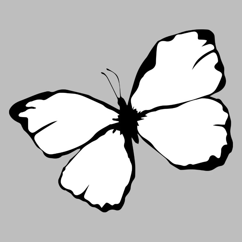 Illustrierter Schmetterling Schwarz Weiß Geschenk