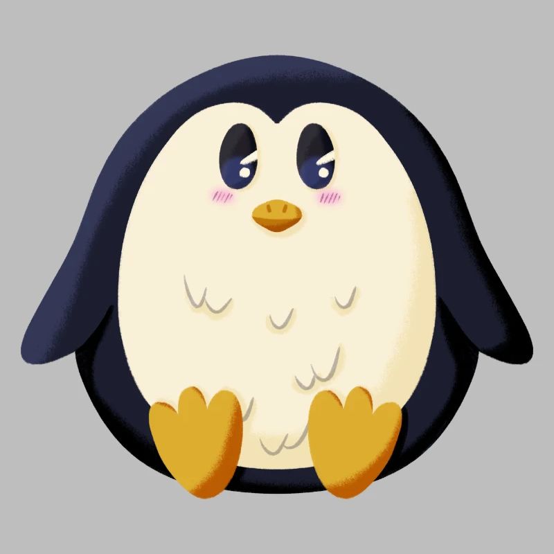 Pummeliger Pinguin