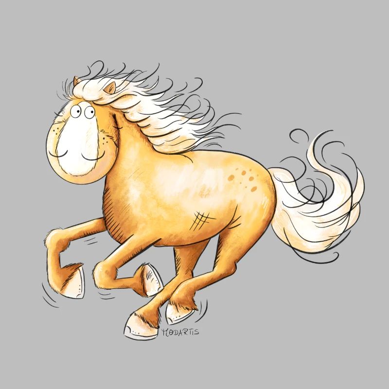 Schneller Haflinger I Pferd Pferde Comic
