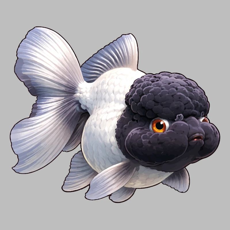 Black & White Oranda High Quality Goldfish