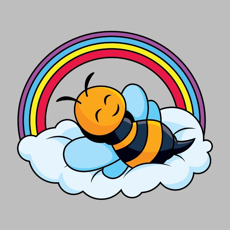 Sleeping bee on cloud
