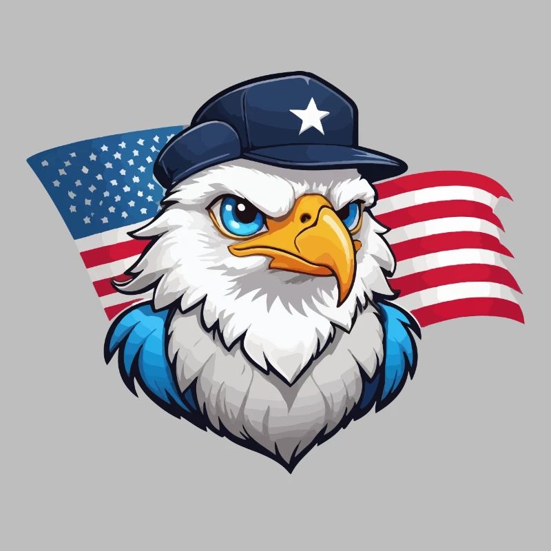 USA Eagle avec casquette d’aviateur