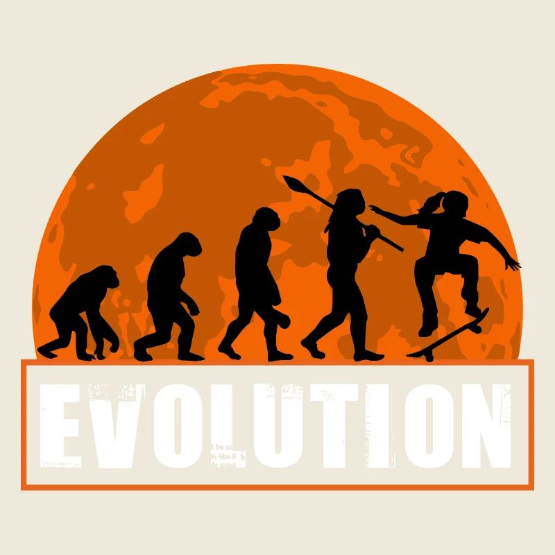 Entwicklung der Skateboard-Skater-Silhouetten-Kunst