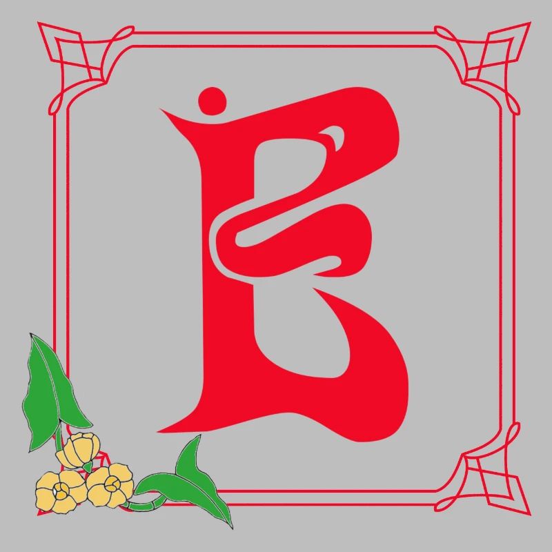 Art Nouveau E Rouge