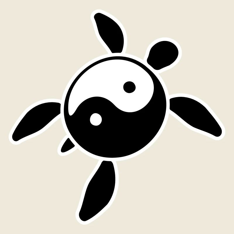 Schildkröten Panzer Yin Yang Symbol Gleichgewicht