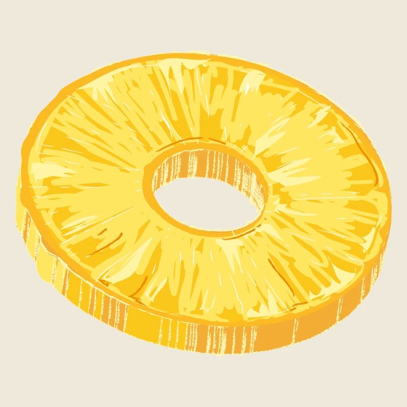 Tranche d’ananas dans un style d’illustration tropical