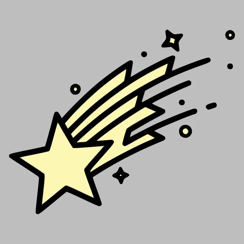 Une bande dessinée Shooting Star Comet