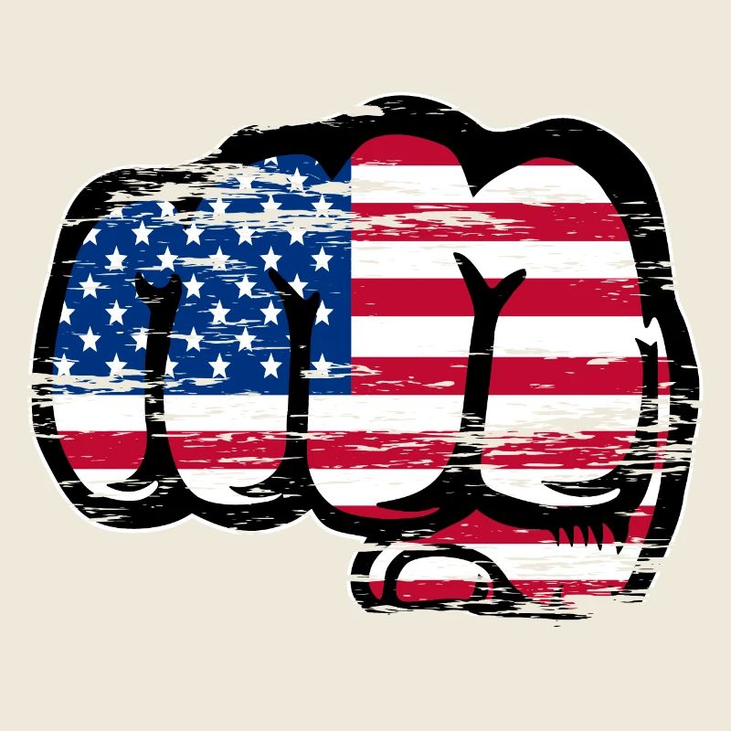 Drapeau des États-Unis Poing à main utilisé