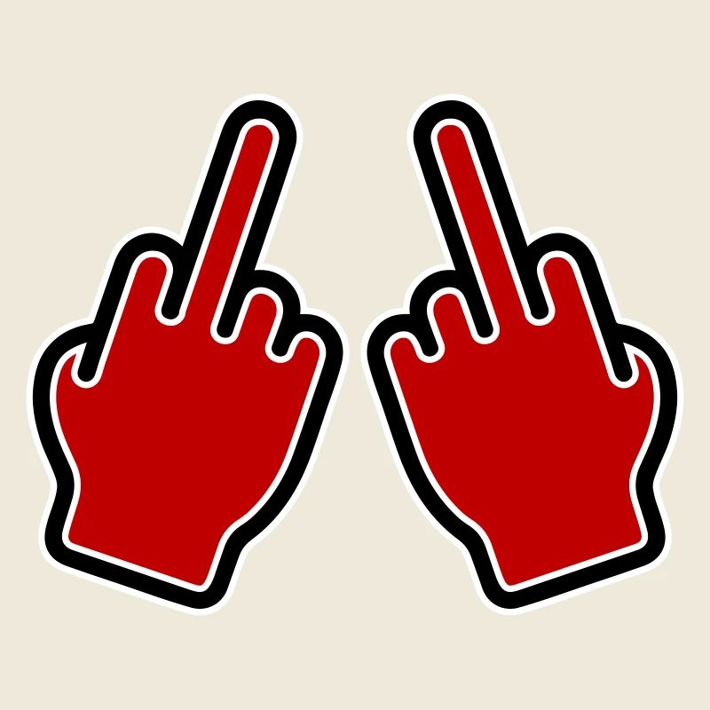 Mittelfinger Zeichen Hand