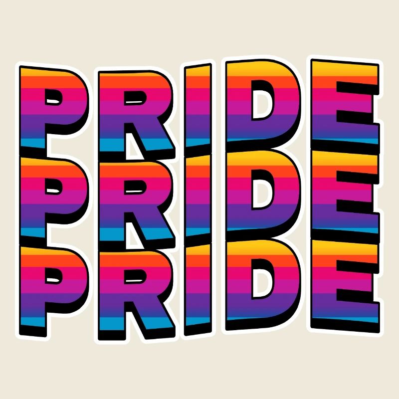 Pride Regenbogen Schriftzug