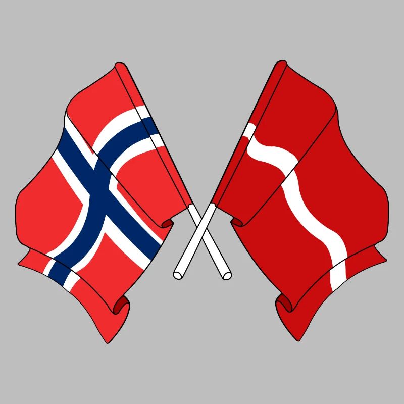 Drapeau de la Norvège, drapeau de la Lettonie