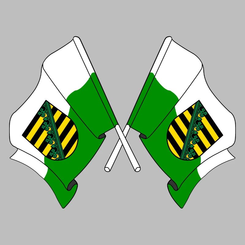 Deux drapeaux de Saxe