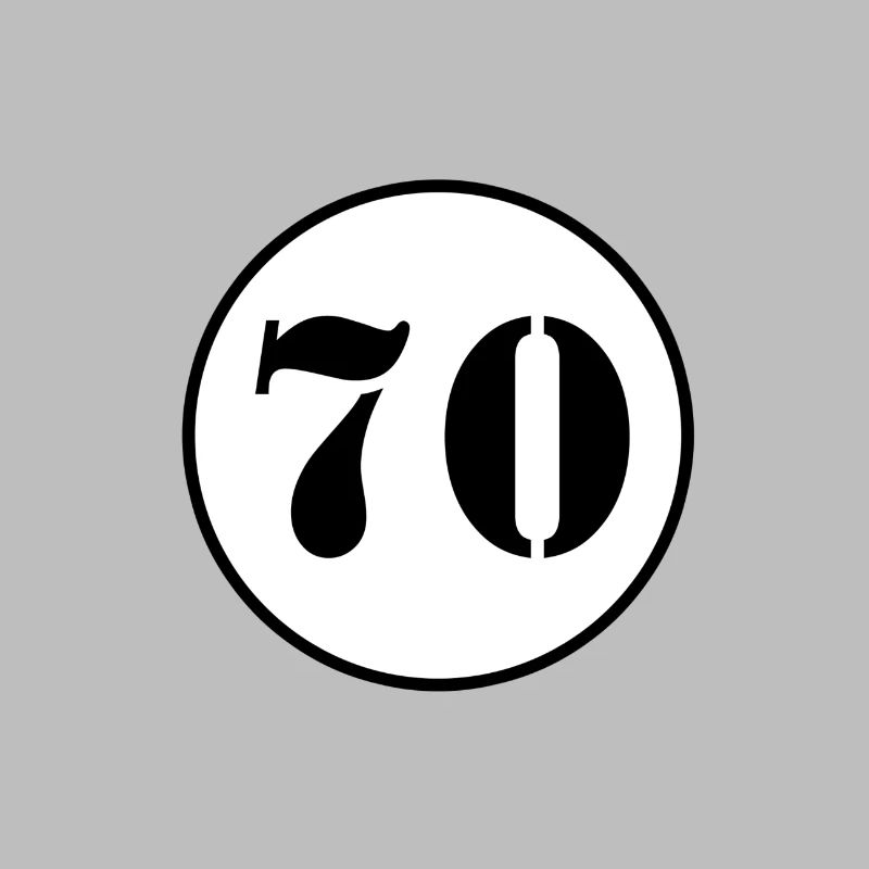 NUMMER 70 Siebzig Geburtstag Geschenk