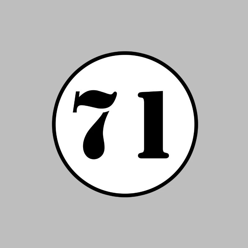 NUMMER 71 Einundsiebzig Geburtstag Geschenk