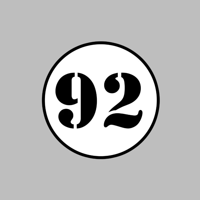 NUMMER 92 Zweiundneunzig Geburtstag Geschenk