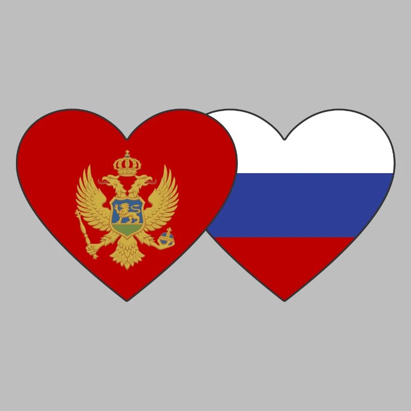 Montenegro Russia flag