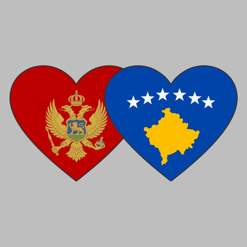 Monténégro Kosovo Drapeau