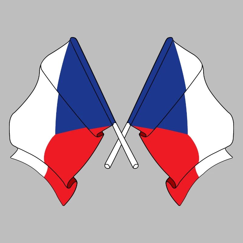 Deux drapeaux République tchèque