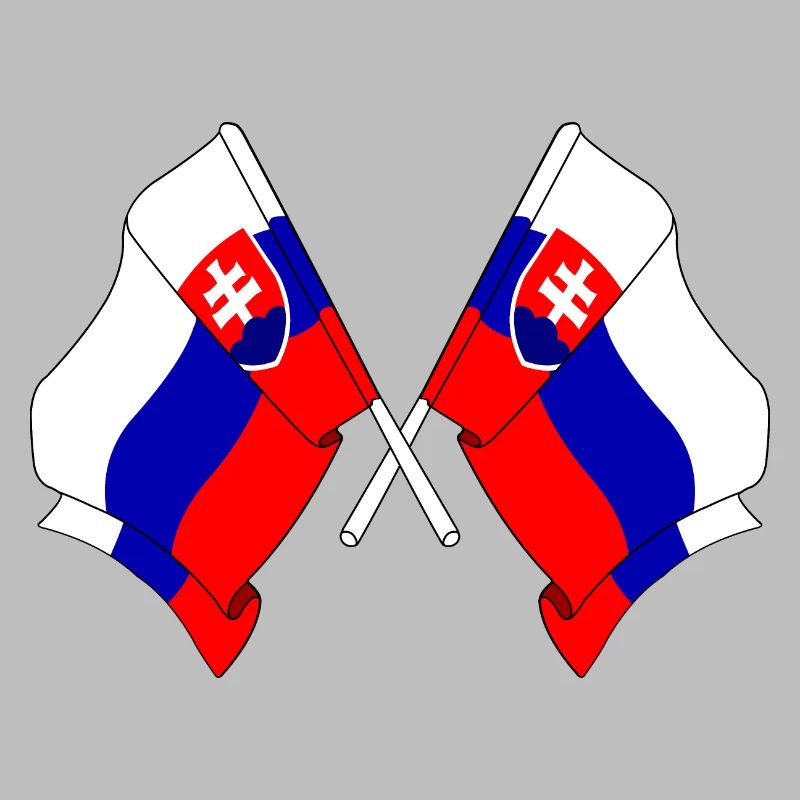 Two flags Slovakia