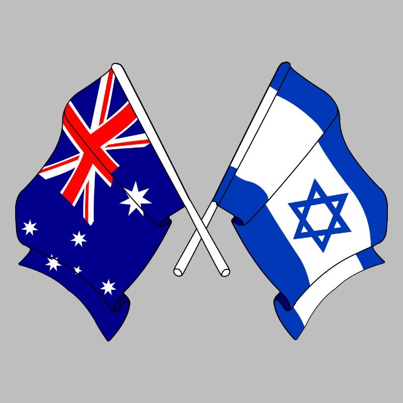 Drapeau de l’Australie et drapeau d’Israël