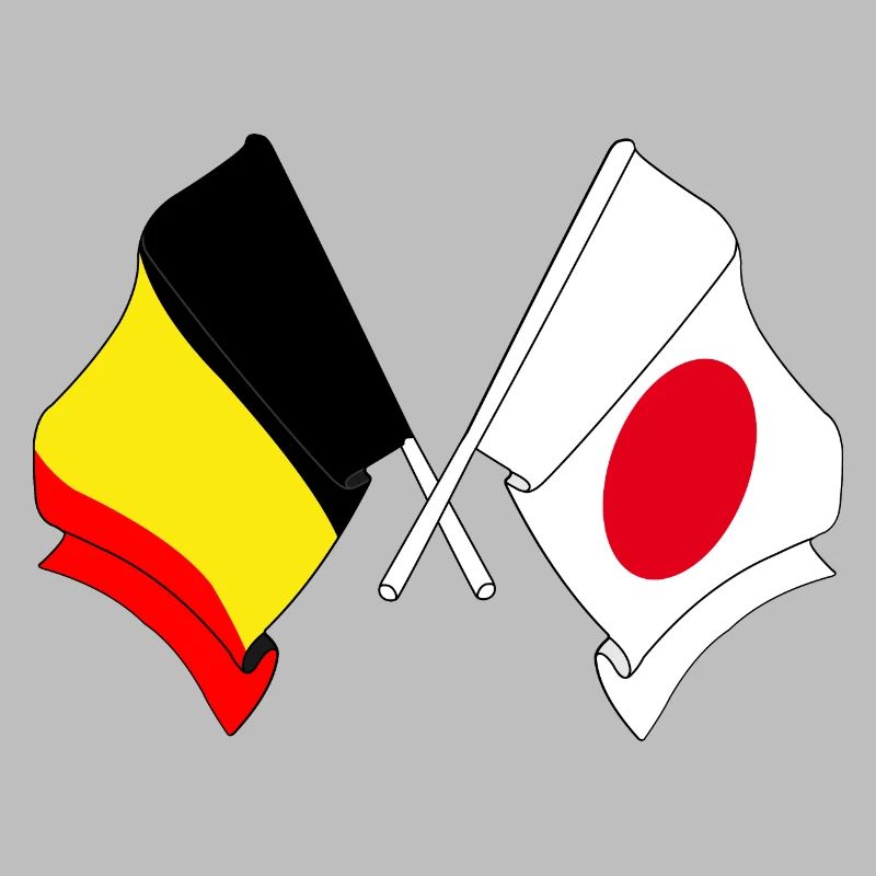 Drapeau de la Belgique, drapeau du Japon