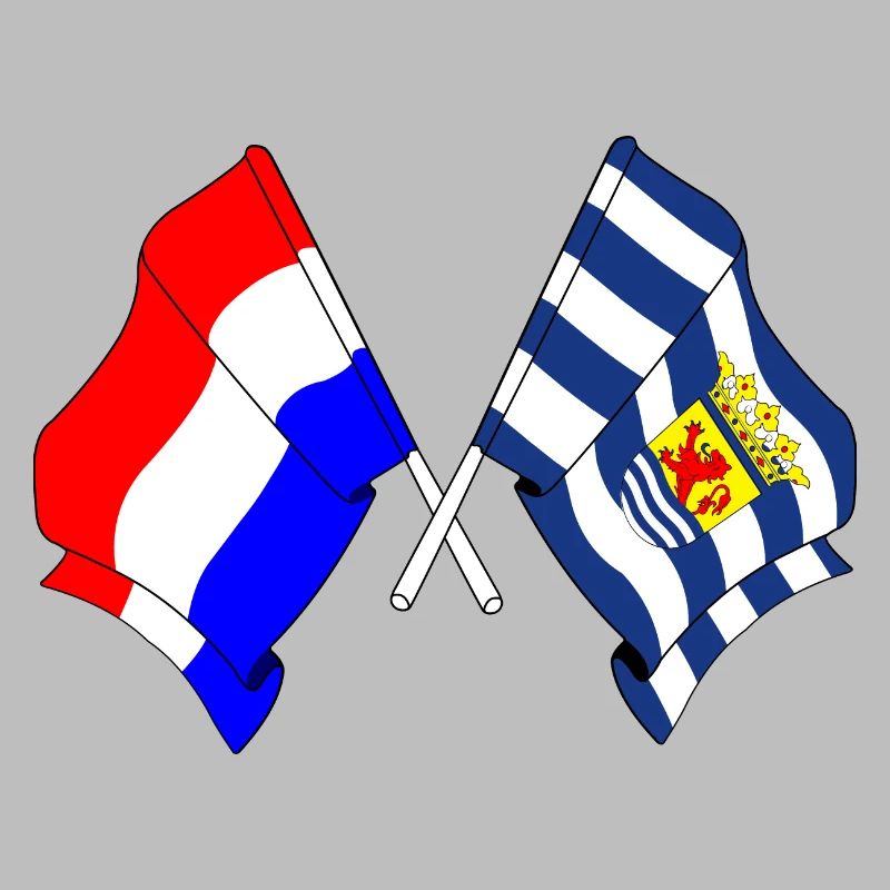 Flag Netherlands, Zeeland crossed