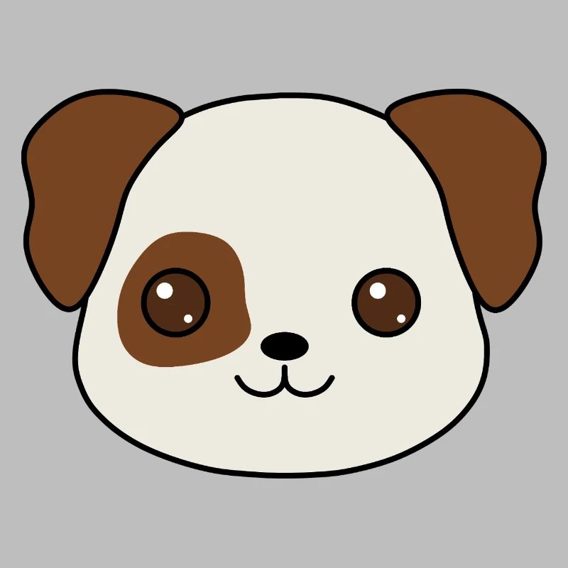 conception de dessin animé de chiot charmant