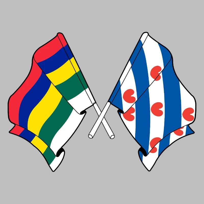 Drapeaux croisés de Terschelling et Frise