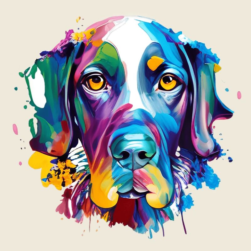 Deutscher Kurzhaar-Pointer GSP Farbenfrohe Hundekunst