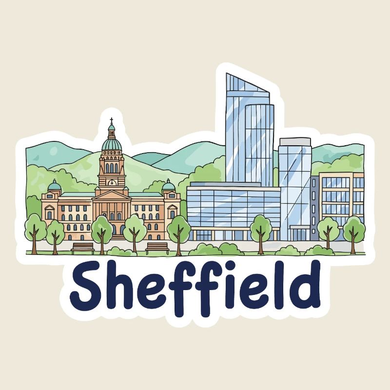Sheffield Skyline Town Hall Arts Tower Art