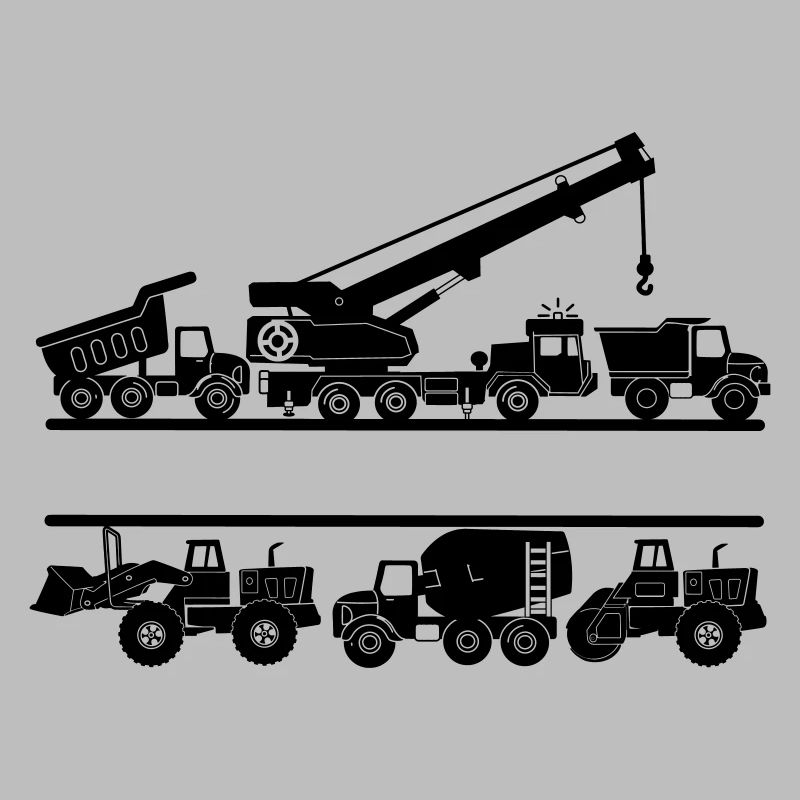 Routes et voitures de construction avec plaque signalétique