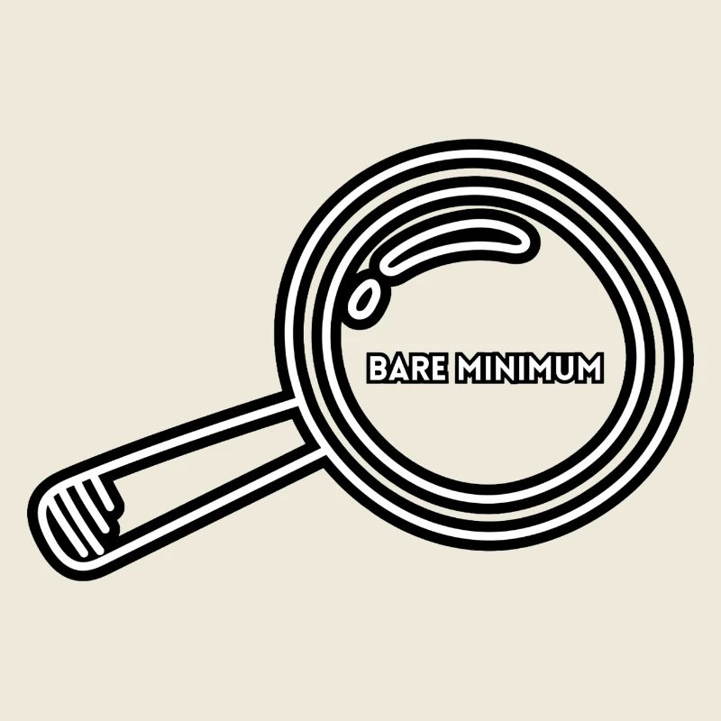 Minimalistisches Design mit minimaler Lupe