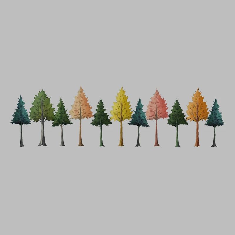 Dessin De Forêt D’arbres