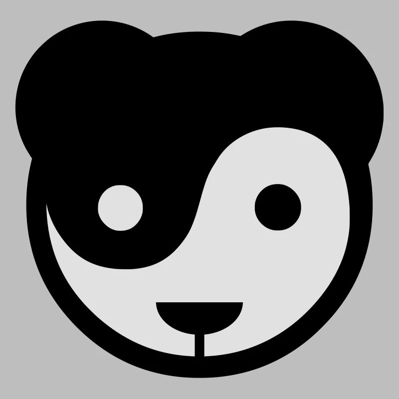 yin yang panda teddy