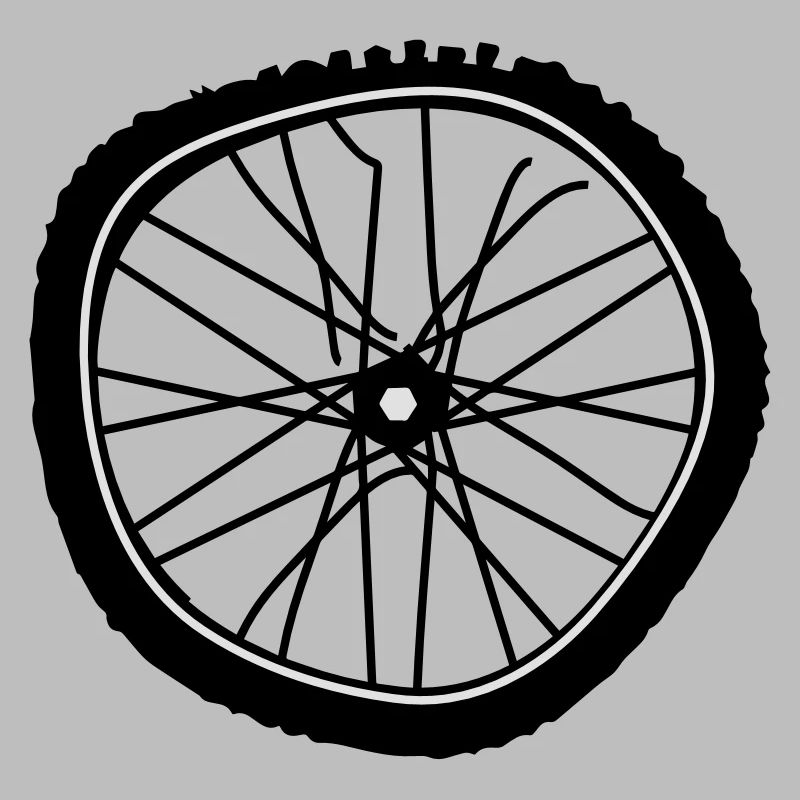 A broken bicycle tire