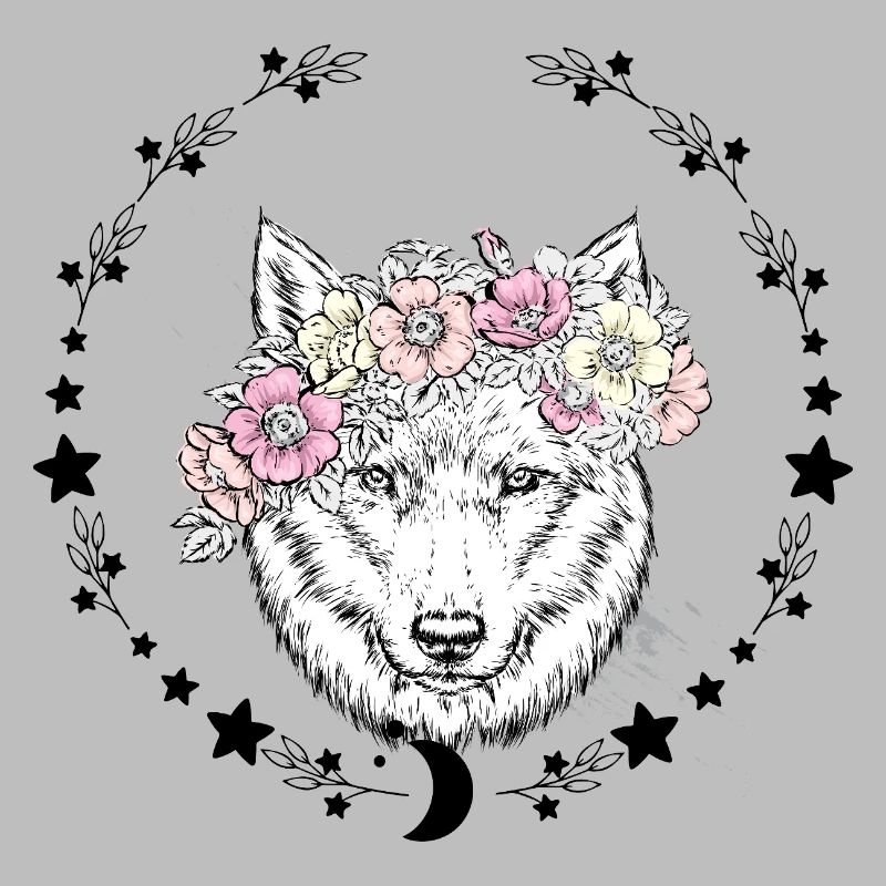 Dessin de la couronne de fleurs de loup