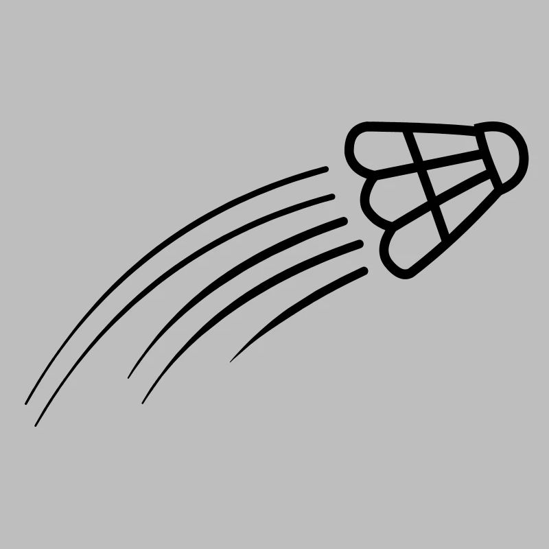 Badminton einfaches Shuttle-Logo
