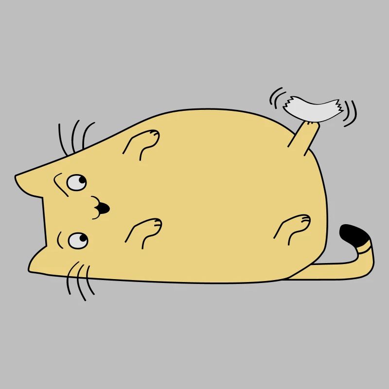 Chat avec du ruban adhésif