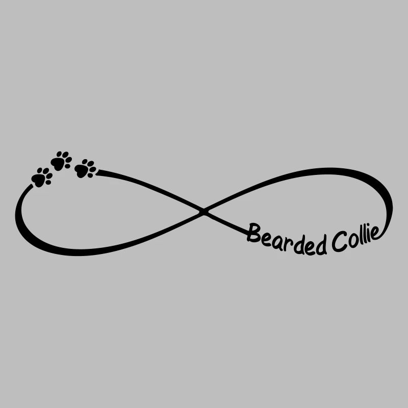 bearded collie Infinity Unendlichkeitssymbol Hunde