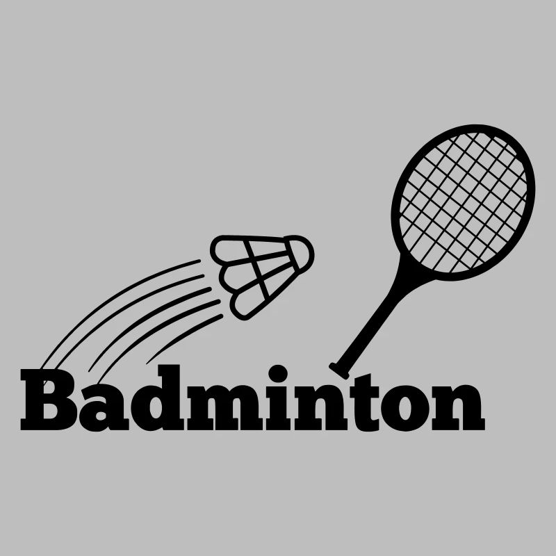 Texte de badminton avec navette et raquette