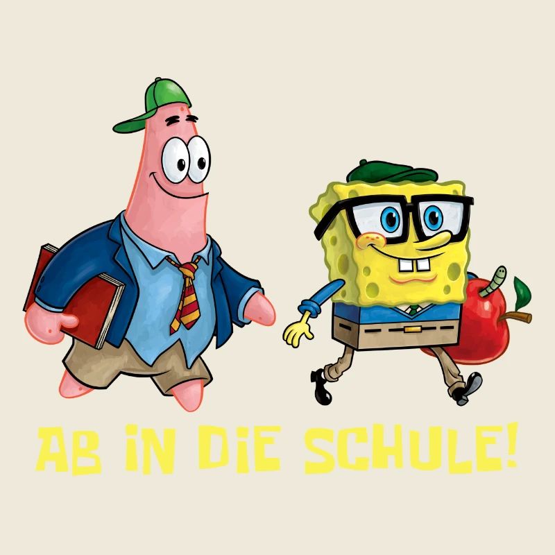 Spongebob Schwammkopf Mit Patrick Ab In Die Schule