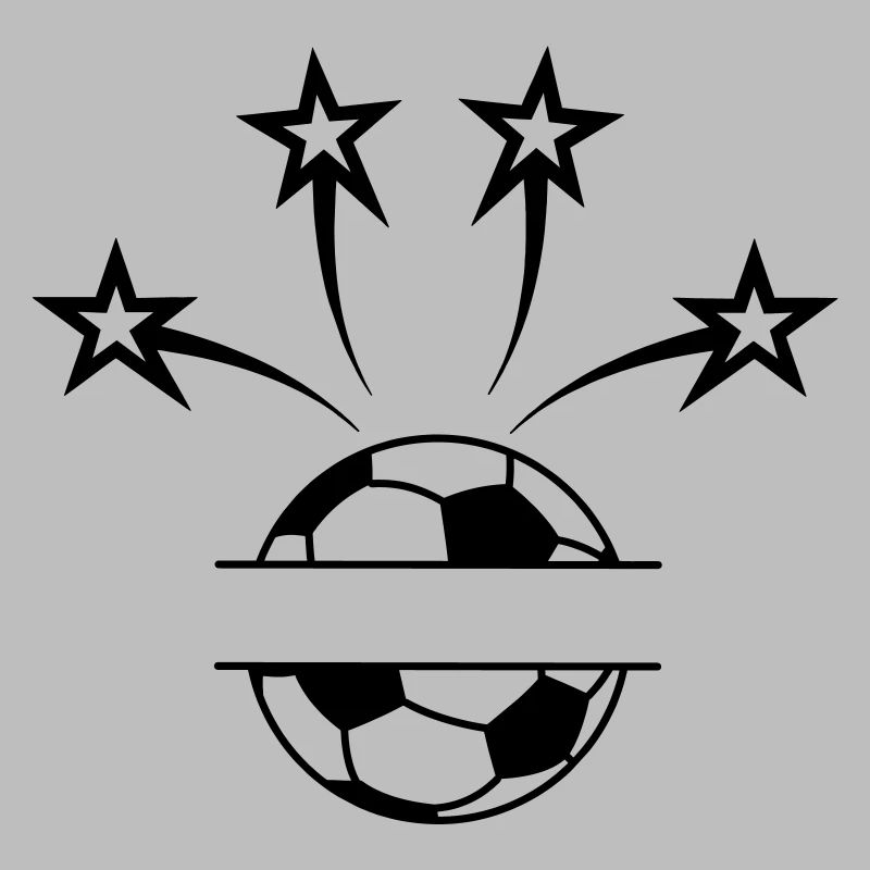 Fußball mit vier Sternen und einer Aussparung