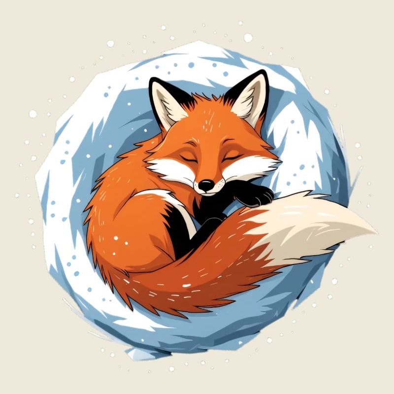 Winterfuchs im Eiskreis