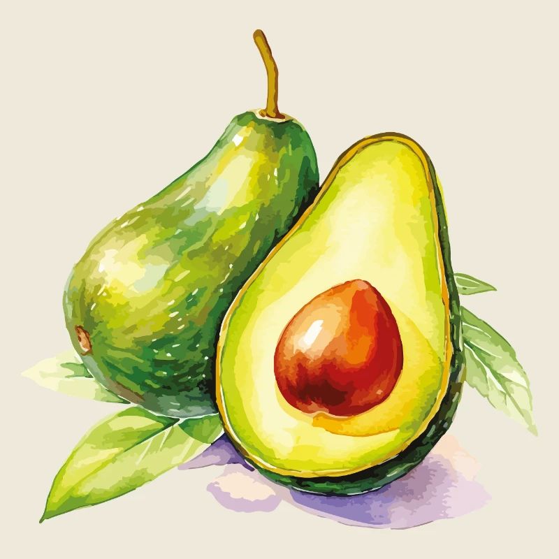 Avocado Aquarell Frische